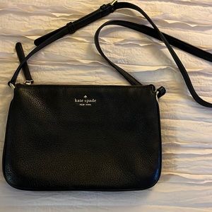 KATE SPADE black leather crossbody